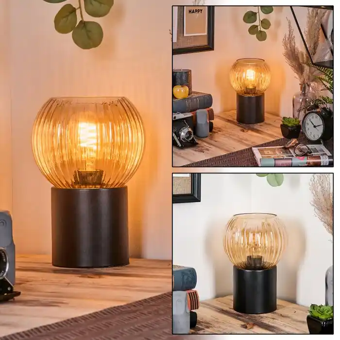 Laatste Versie Koyoto Kogellampje, Bureaulamp, Tafellamp Amber, 1-licht