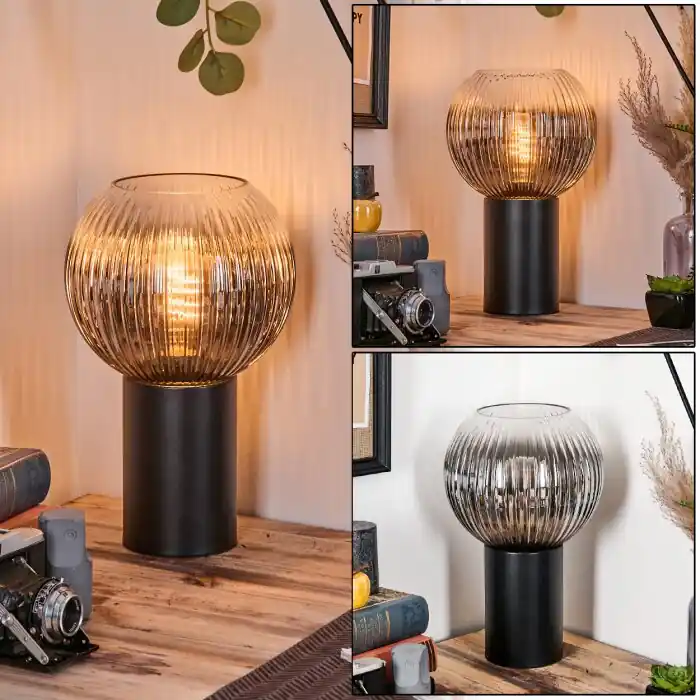 Hete Deal Koyoto Kogellampje, Bureaulamp, Tafellamp Duidelijk, Rookkleurig, 1-licht