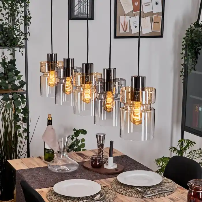 Favoriet Hasvik Hanglamp, Hanglamp Zwart, 5-lichts