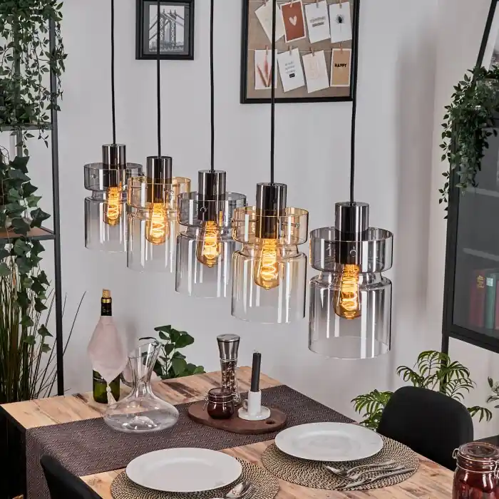 Hasvik Hanglamp, Hanglamp Zwart, 5-lichts Snelle Levering