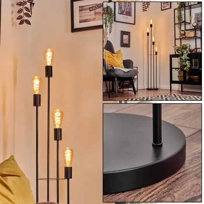 Limmingen Staande lamp Zwart, 4-lichts Uitverkoop