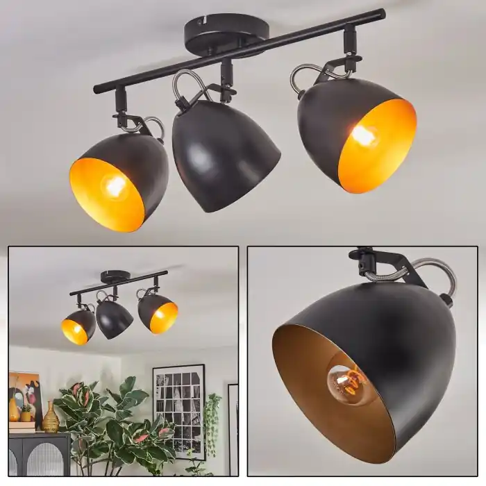 Bjedstrup Plafondlamp, Plafondspot Zwart, 3-lichts Meest Verkocht