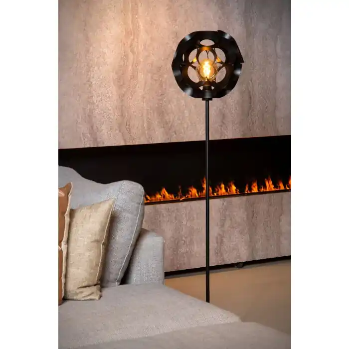 Shop Nu Lucide HANNELORE Staande lamp Zwart, 1-licht