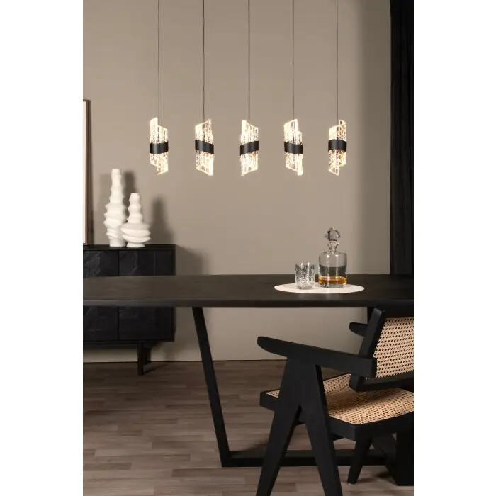 Bestseller Lucide KLIGANDE Hanglamp LED Zwart, 5-lichts