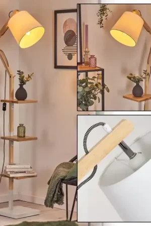 Aanbieding Tukchor Staande lamp Natuurlijke kleuren, Wit, 1-licht