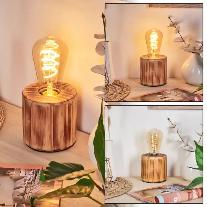Lage Prijs Argea Bureaulamp, Tafellamp Natuurlijke kleuren, Zwart, 1-licht
