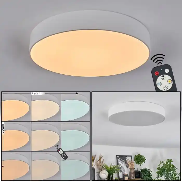 Diagonal Plafondlamp LED Wit, 1-licht, Afstandsbediening Laatste Kans