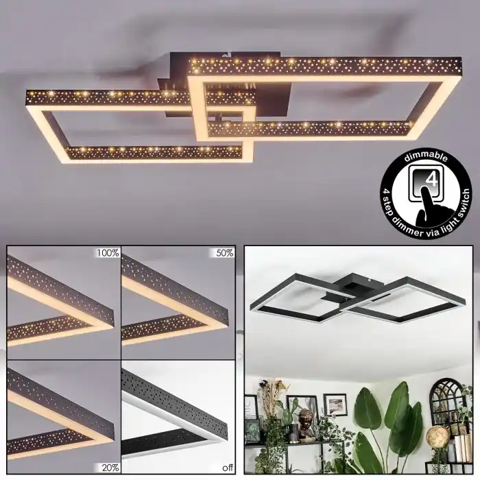 Seizoensaanbieding Binor Plafondlamp LED Zwart, 1-licht