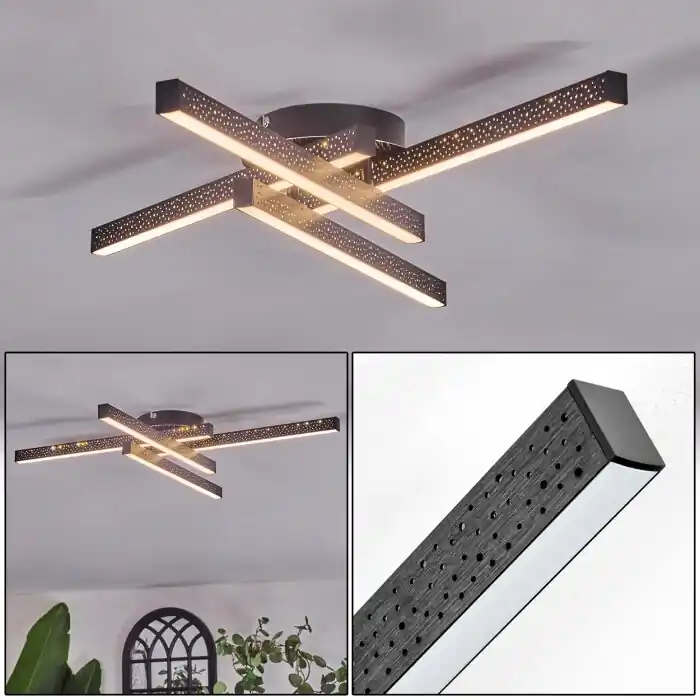 Arlan Plafondlamp LED Zwart, 1-licht Exclusieve Aanbieding