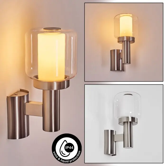 Beira Wandlamp voor buiten, Wandlamp Nikkel mat, 1-licht Must-Have