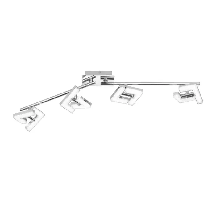 Korting Wofi LEA Plafondlamp LED Chroom, 4-lichts
