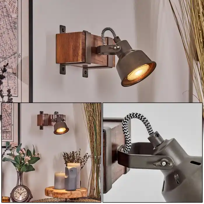 Pehefito Wandlamp, Muurspot Donkerbruin, 1-licht Rechtstreeks Van De Fabrikant