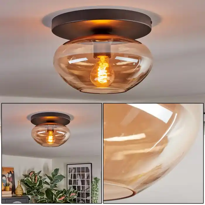 Shop Nu Mertola Plafondlamp, Kogellampje Amber, 1-licht