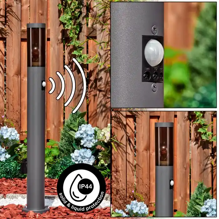 Sessa Stopcontact licht, Pad licht Antraciet, 1-licht, Bewegingsmelder Speciale Aanbieding