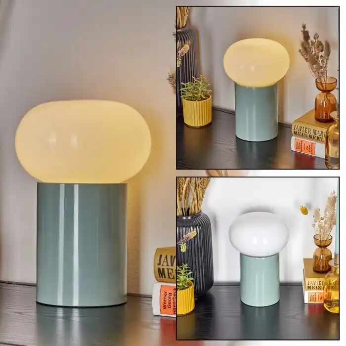 Godrie Tafellamp Turquoise, 1-licht Premium