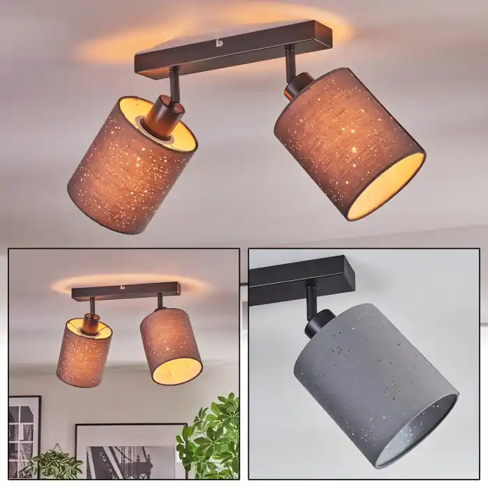 Must-Have Lendemarke Plafondlamp, Plafondspot Zwart, 2-lichts