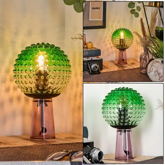 Express Levering Maiorca Tafellamp Paars, Zwart, 1-licht