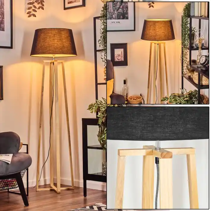 Bassagoda Staande lamp Natuurlijke kleuren, 1-licht Populair
