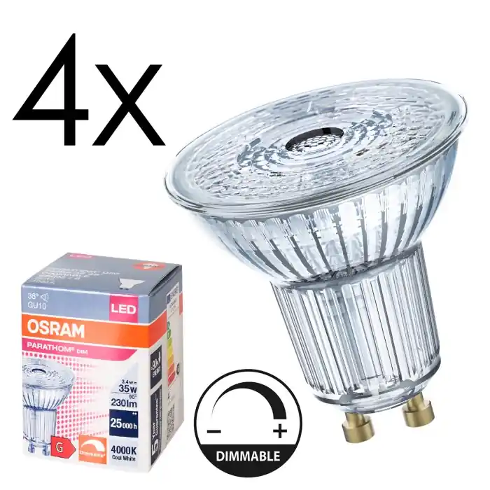 Osram GU10 LED 3.4 Watt neutraal wit 230 Lumen Actieprijs