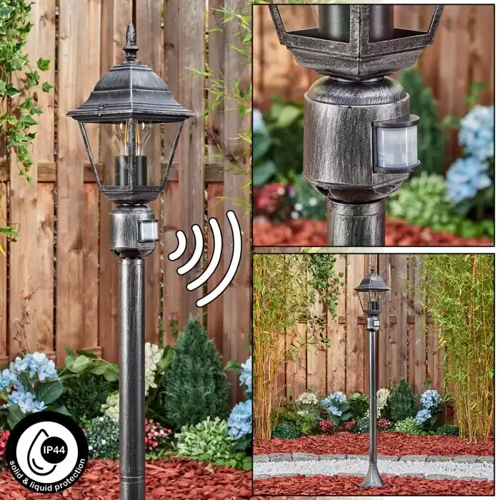 Betrouwbaar Naofe Pad licht Zwart, Zilver, 1-licht, Bewegingsmelder