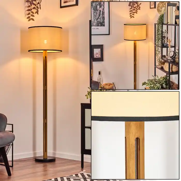 Chellas Staande lamp Bruin, Natuurlijke kleuren, Zwart, 1-licht Superprijs