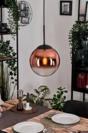 Aanbieding Gastor Hanglamp, Kogellampje, Hanglamp Duidelijk, Koperkleurig, 1-licht