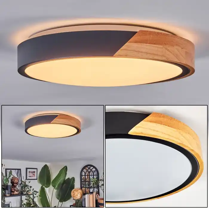 Premium Cadaixo Plafondlamp, Paneel LED Natuurlijke kleuren, Zwart, Wit, 1-licht