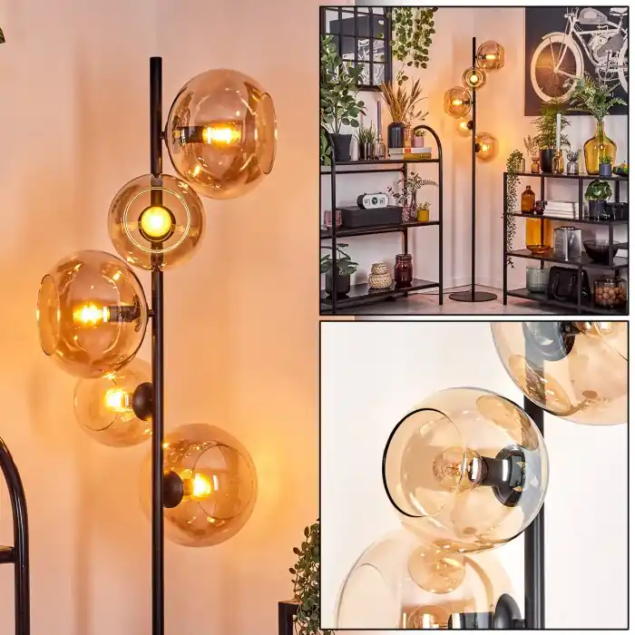Dagan Staande lamp Amber, 5-lichts Actieprijs