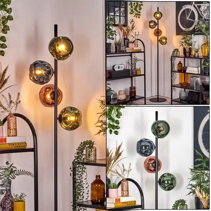 Ripoll Staande lamp Blauw, Groen, Koperkleurig, 4-lichts Beste Prijs