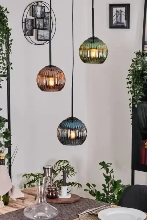 Actieprijs Koyoto Hanglamp, Kogellampje, Hanglamp Zwart, 3-lichts