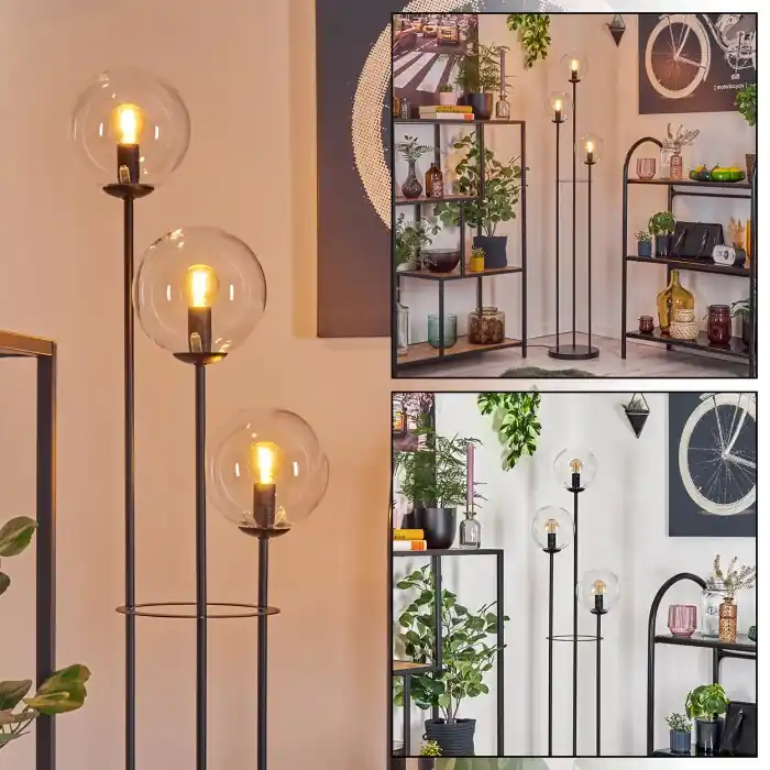 Gastor Staande lamp 30 cm Zwart, 3-lichts Flitsaanbieding