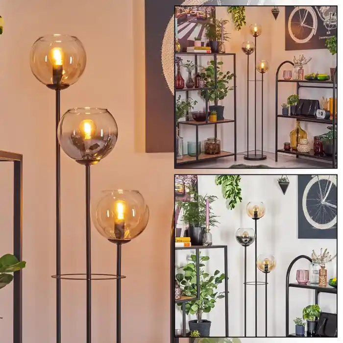 Koyoto Staande lamp 30 cm Zwart, 3-lichts Lage Kosten