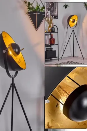 Actieprijs Saturn Staande lamp Zwart, 1-licht