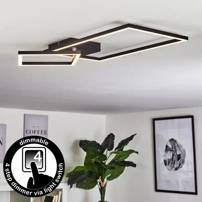 Doyon Plafondlamp LED Zwart, 1-licht Exclusieve Aanbieding