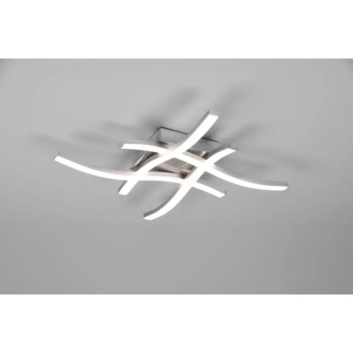 Reality Route Plafondlamp LED Nikkel mat, 4-lichts Hoge Kwaliteit
