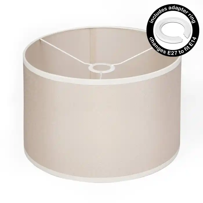 Finale Uitverkoop Stoffen lampenkap Bassagoda reserveonderdeel, Lampenkap Beige, Wit
