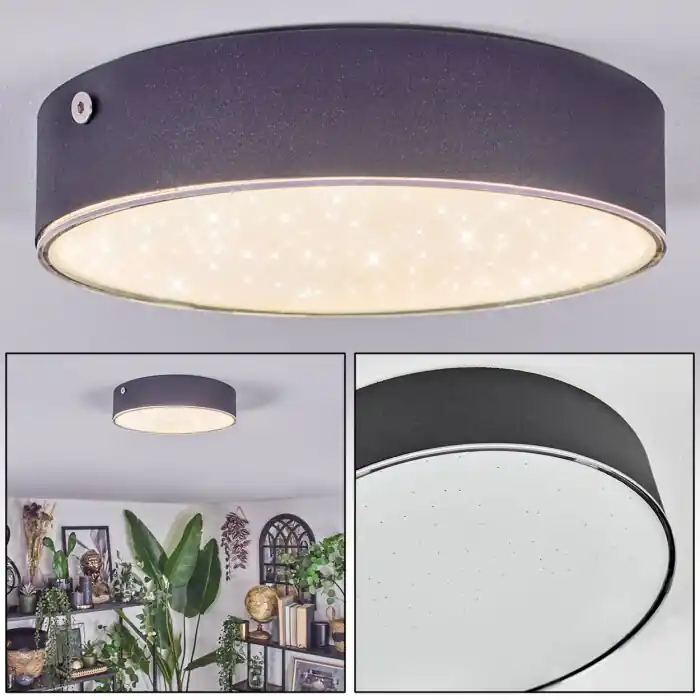 Elmar Plafondlamp LED Zwart, 1-licht Laatste Kans