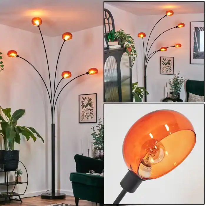 Nikkala Staande lamp Zwart, 5-lichts Hete Deal