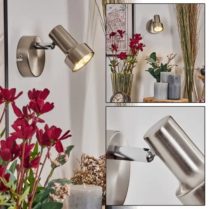 Edain Wandlamp, Muurspot LED Chroom, Nikkel mat, 1-licht Snelle Levering