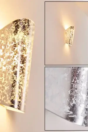 Acerra Muurlamp Zilver, 1-licht Superprijs