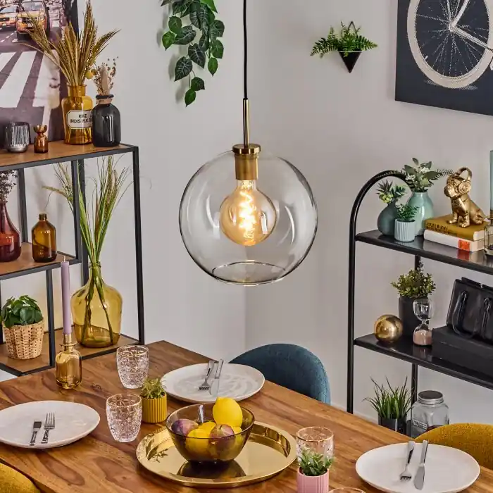 Gratis Retour Koyoto Hanglamp, Kogellampje, Hanglamp Goud, Zwart, 1-licht