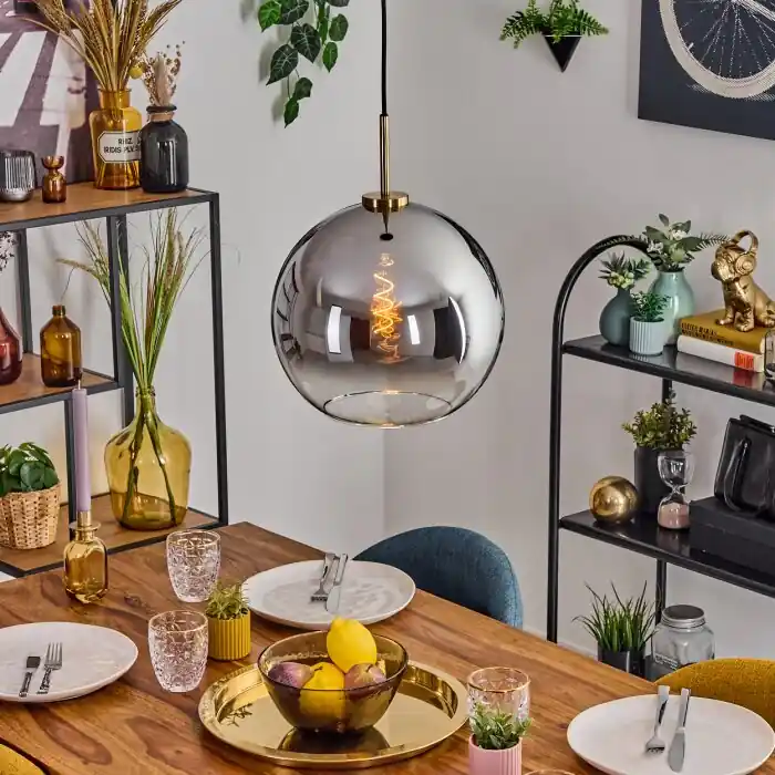 Koyoto Hanglamp, Kogellampje, Hanglamp Goud, Zwart, 1-licht Bestel Nu