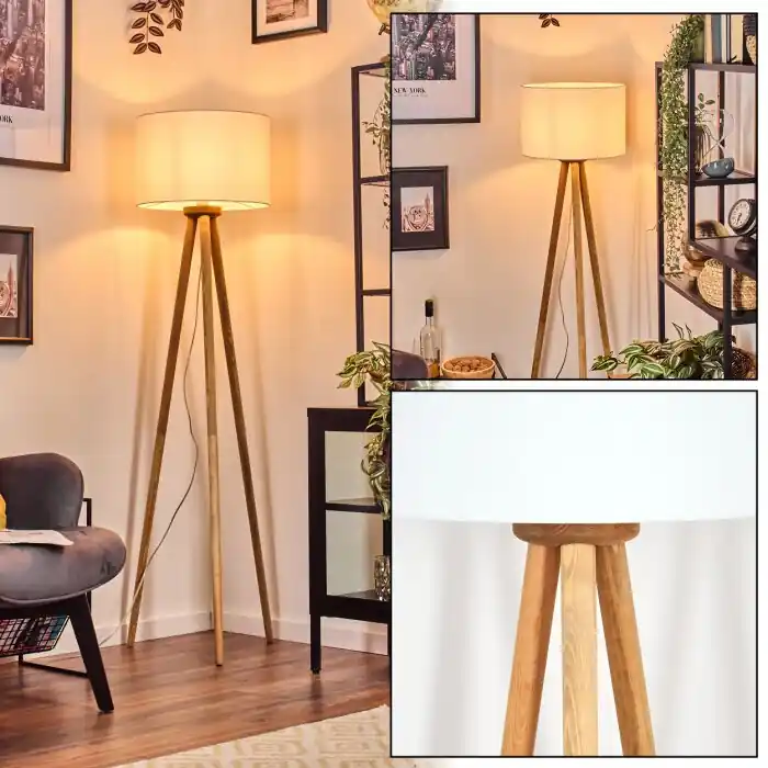Soungou Staande lamp Natuurlijke kleuren, Wit, 1-licht Exclusieve Aanbieding