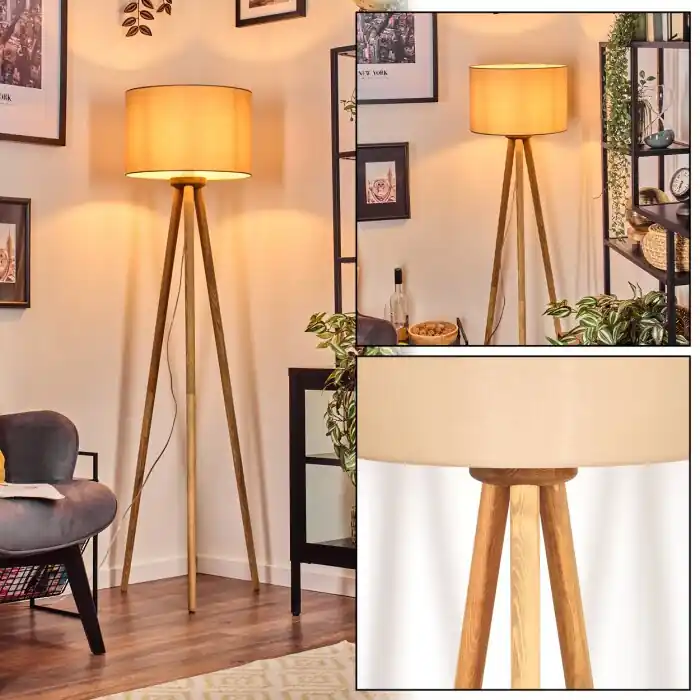 Aanbieding Soungou Staande lamp Natuurlijke kleuren, Wit, 1-licht
