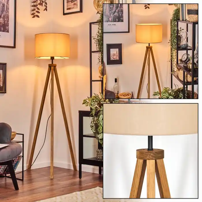 Soungou Staande lamp Natuurlijke kleuren, Zwart, 1-licht Seizoensaanbieding