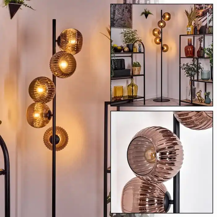 Veilige Betaling Koyoto Staande lamp 31 cm Koperkleurig, 5-lichts