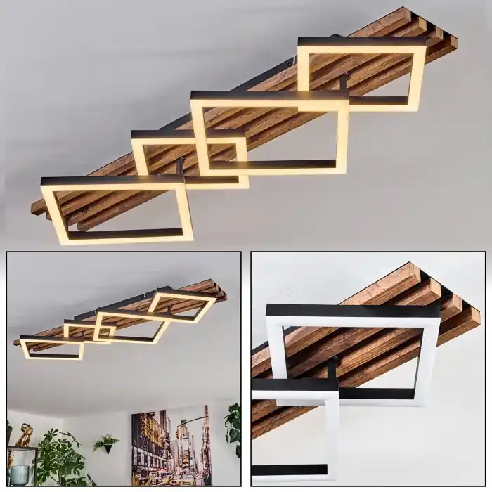 Beperkt Aanbod Ellekilde Plafondlamp LED Bruin, houtlook, Zwart, 1-licht