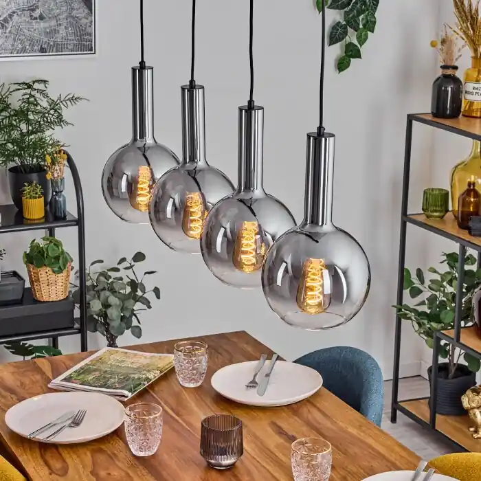 Betrouwbaar Tador Hanglamp, Kogellampje, Hanglamp Zwart, 4-lichts