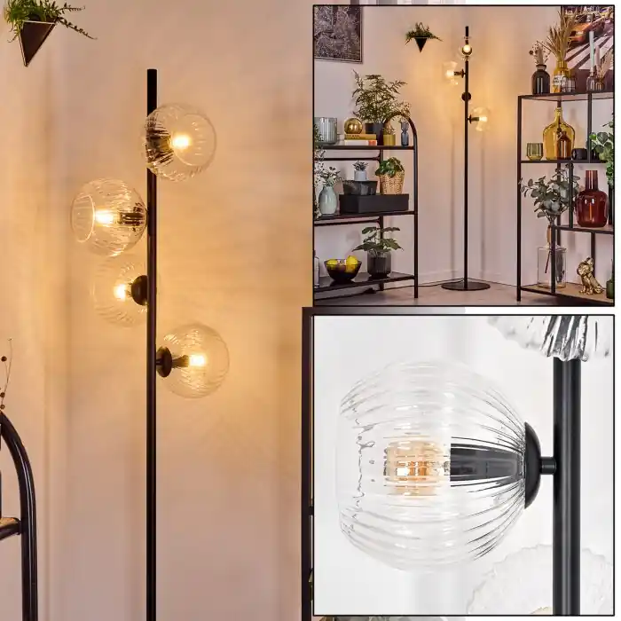 Veilige Betaling Koyoto Staande lamp 31 cm Duidelijk, 4-lichts