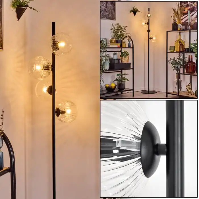 Betrouwbaar Koyoto Staande lamp Duidelijk, 4-lichts